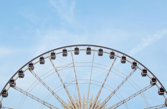 Ferris wheel with blue sky
