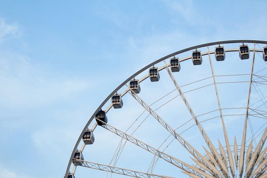 Ferris wheel with blue sky
