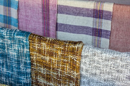 Fabrics found in a market at Luang Prabang, Lao