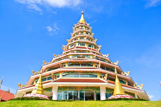 Wat Huay Pla Kang 
temple in Chiang Rai, Thailand