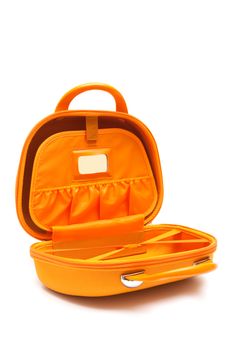 orange large bag on a white background