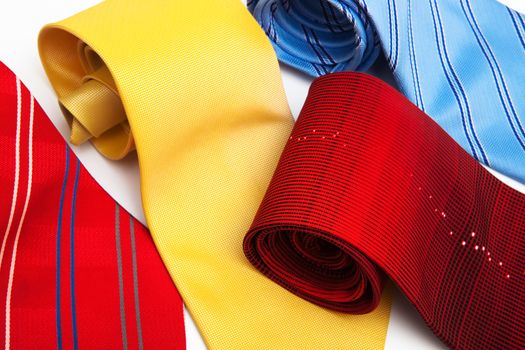 fashionable and beautiful necktie convoluted close up