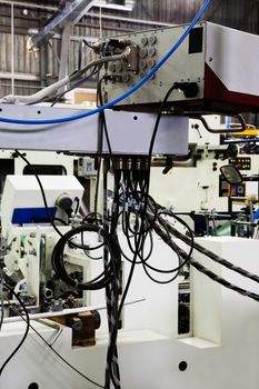 The equipment for a press in a modern printing house