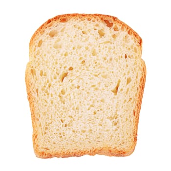 Toast fried closeup isolated on white background
