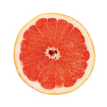 The bright grapefruit isolated on white background