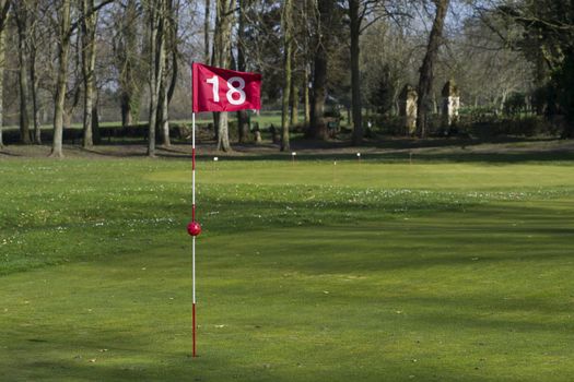 Golf course of Nampont-Saint-Martin in Somme department in France