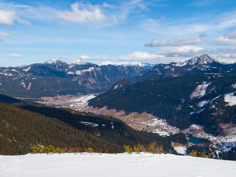 Alpine valley in early spring (Gosau, Austria)