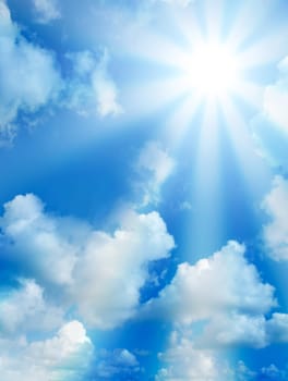 high quality sunny sky with clouds