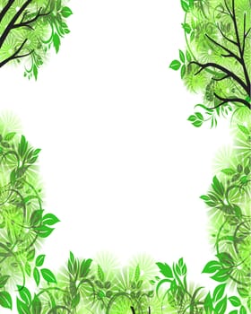 foliage frame with copyspace