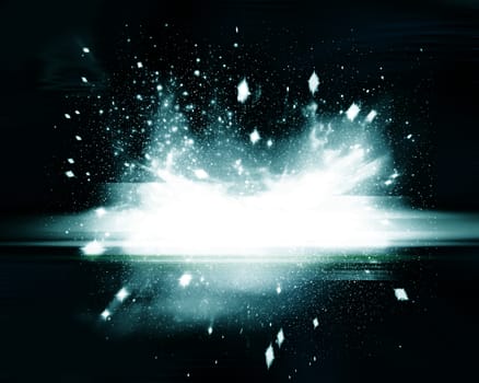 dark abstract background with explosion of light