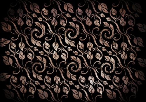 abstract background with brown floral pattern