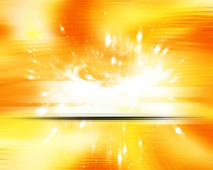 yellow abstract background with explosion of light