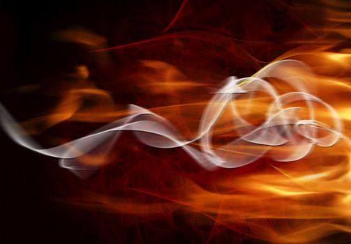 abstract background with burning flames