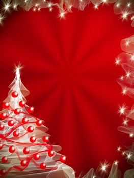 christmas background with tree and lights