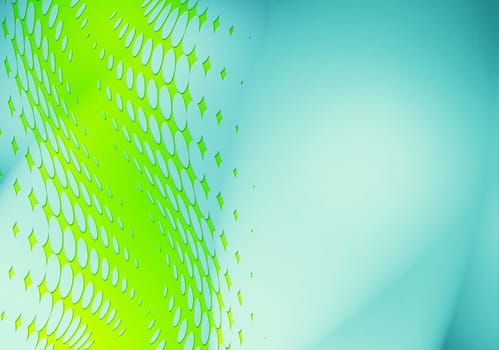 blue and green abstract background with ornamental dots