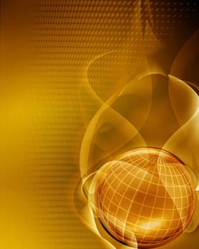 golden abstract background with copy space