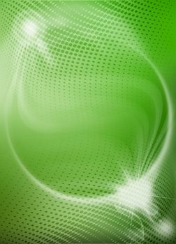 green abstract background with dots and lights