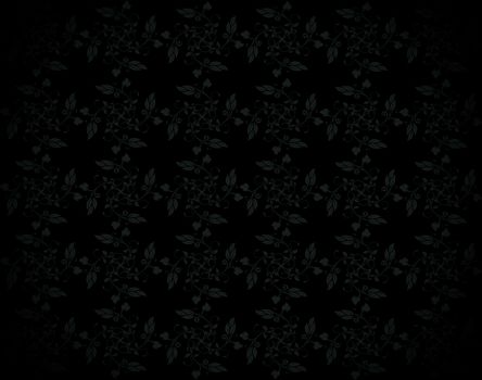 black abstract background with floral texture
