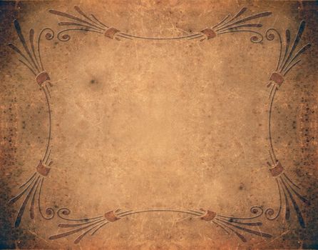 grunge background with old style decorations
