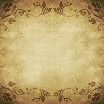 old dirty floral abstract background square