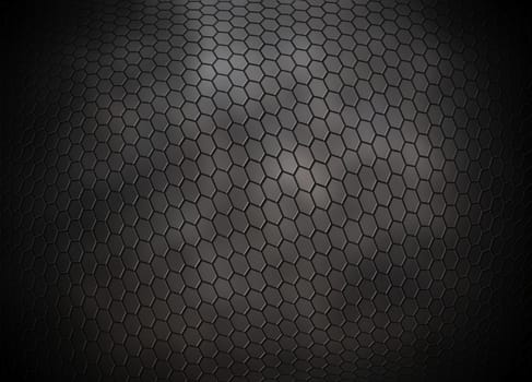 grey hexagons grid background