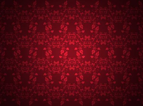 high quality red floral pattern