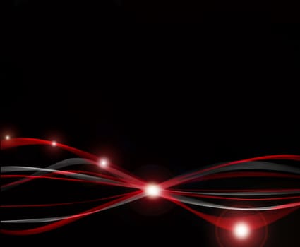 abstract background with red and white stripes and lights