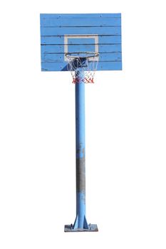 Basketball hoop on white background