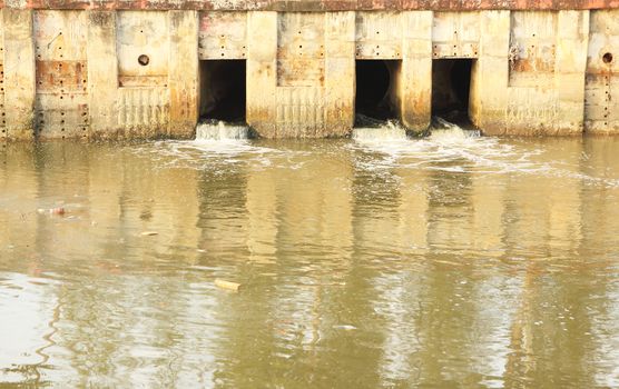 Wastewater to small canal