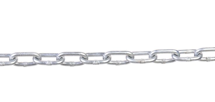 Iron chain. Isolated on a white background.