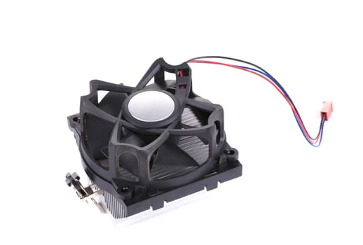 Small cooling fan. Isolated on a white background.