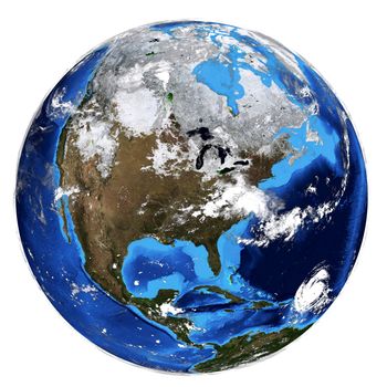 Photorealistic Earth. Elements of this image are furnished by NASA