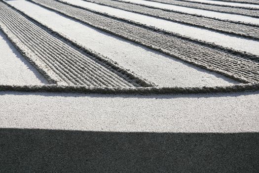 Ginshadan sand pattern representing the sea, Ginkakuji zen garden, Kyoto, Japan