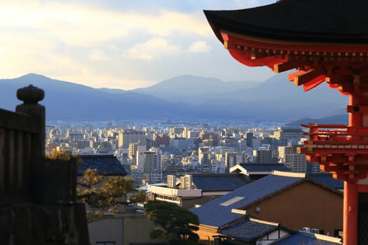 Kyomizu Temple in Winter Season kyoto Japan. built in 1633, is one of the most famous landmark of Kyoto with UNESCO World Heritage