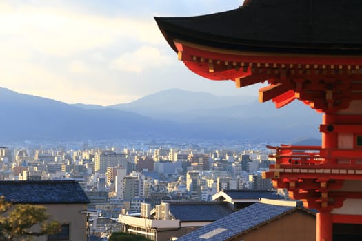 Kyomizu Temple in Winter Season kyoto Japan. built in 1633, is one of the most famous landmark of Kyoto with UNESCO World Heritage