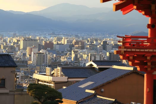 Kyomizu Temple in Winter Season kyoto Japan. built in 1633, is one of the most famous landmark of Kyoto with UNESCO World Heritage