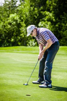 Mature Golfer on a Golf Course