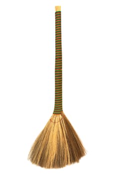 broom with a long handle on a white background