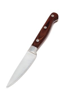 New kitchen knife on a white background