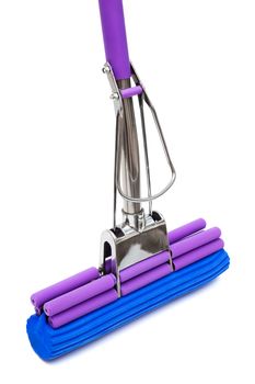 modern mop for washing floors on a white background