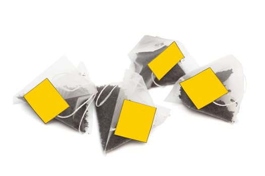 Tea in bags on a white background