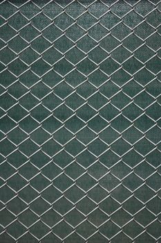 Metal wire fence protection isolated on green for background