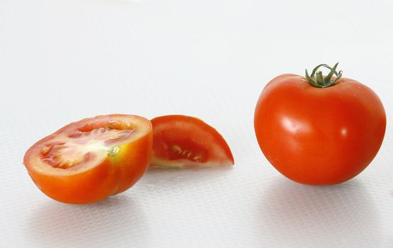 Tomato vegetables pile isolated on white background cutout