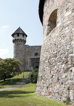 Hungary Buda castle tower and a fortress.