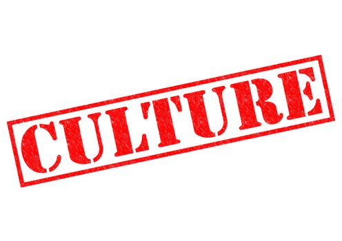 CULTURE red Rubber Stamp over a white background.