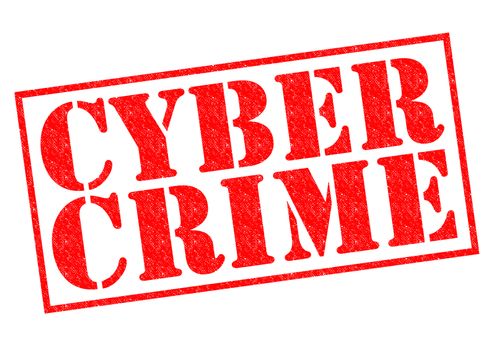 CYBER CRIME red Rubber Stamp over a white background.