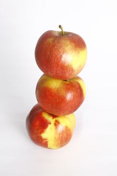 Fresh ripe apple isolated on white background