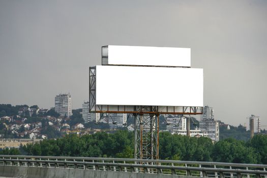 empty billboard in the sity for your ad