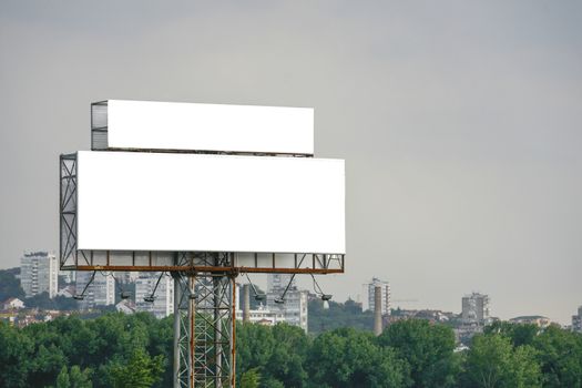 empty billboard in the sity for your ad