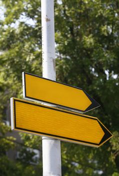 empty sign for inscription